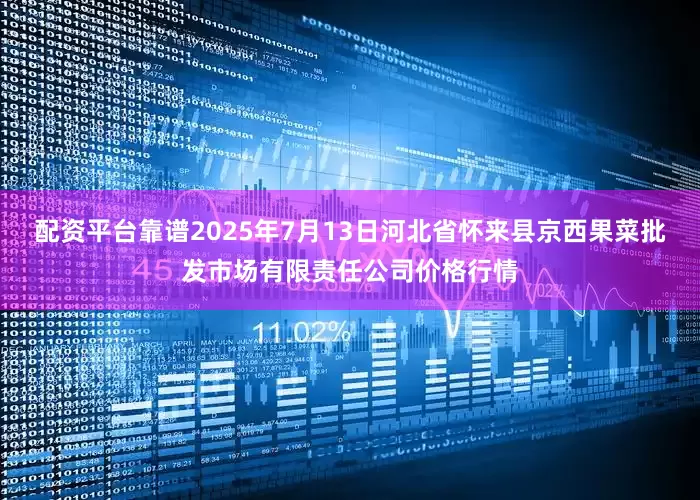 配资平台靠谱2025年7月13日河北省怀来县京西果菜批发市场有限责任公司价格行情